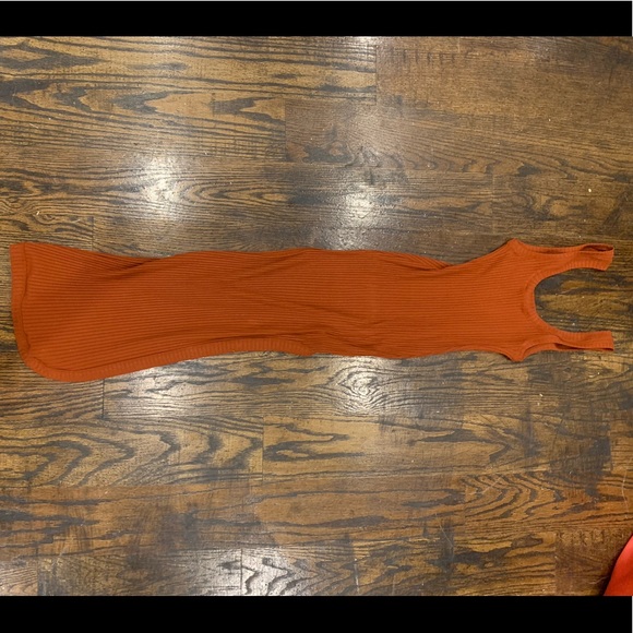 ALIX NYC Palma ribbed tank dress in rust - Picture 5 of 6